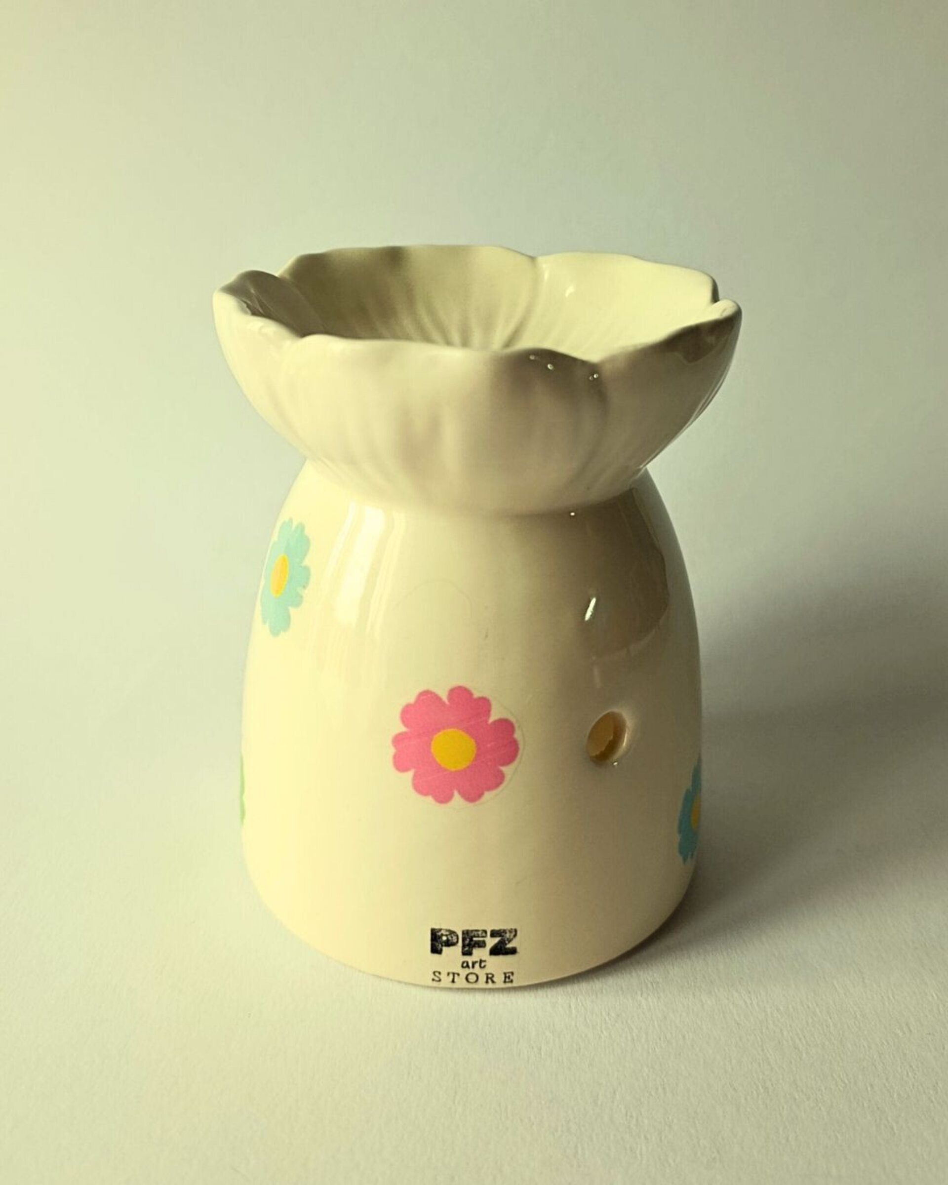 🌸 Quemador Esencias, Cera - Cerámica - Estilo Retro Flowers - 2