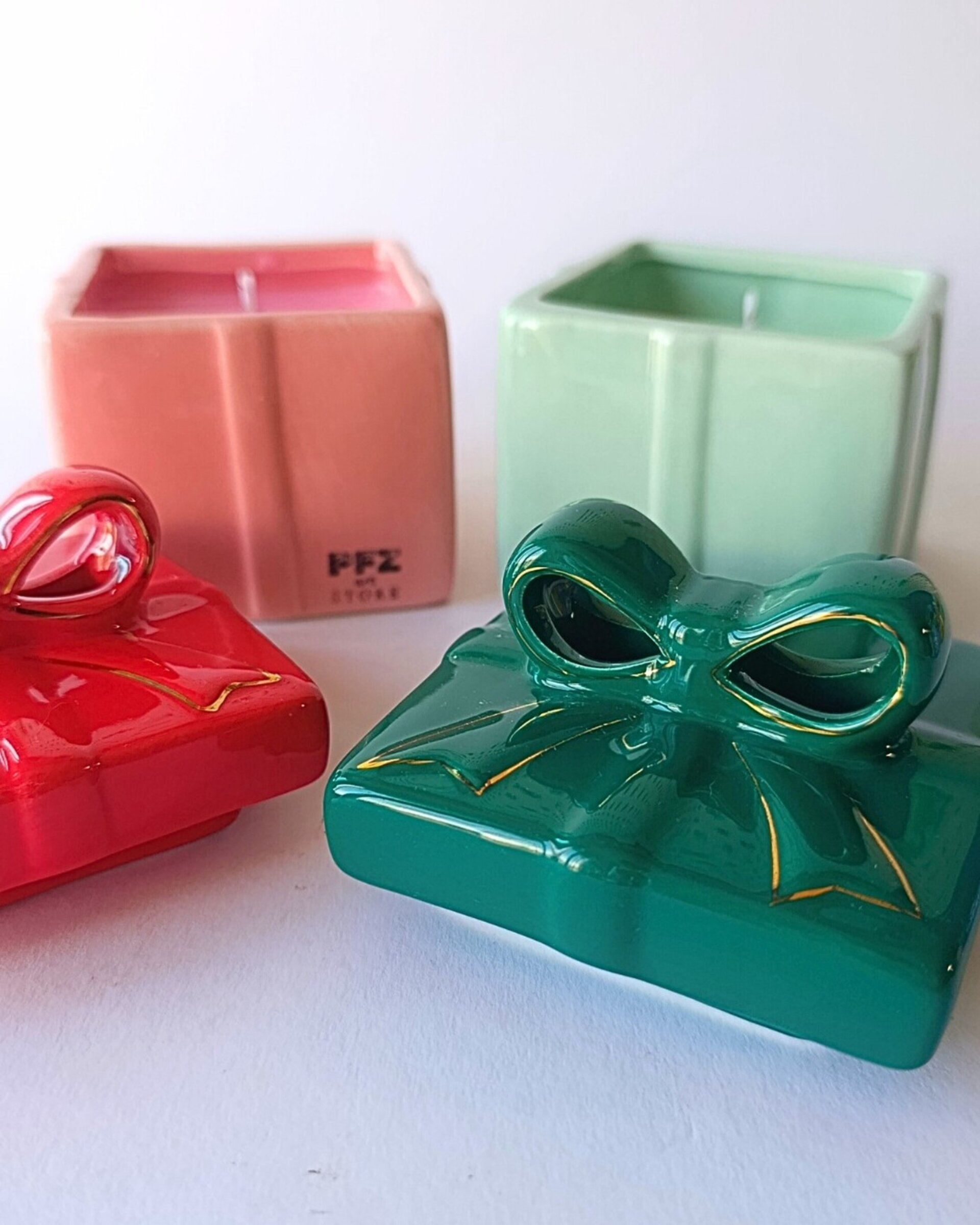 Vela Cerámica "Cajita de Regalo" – Aroma Azahar - 3